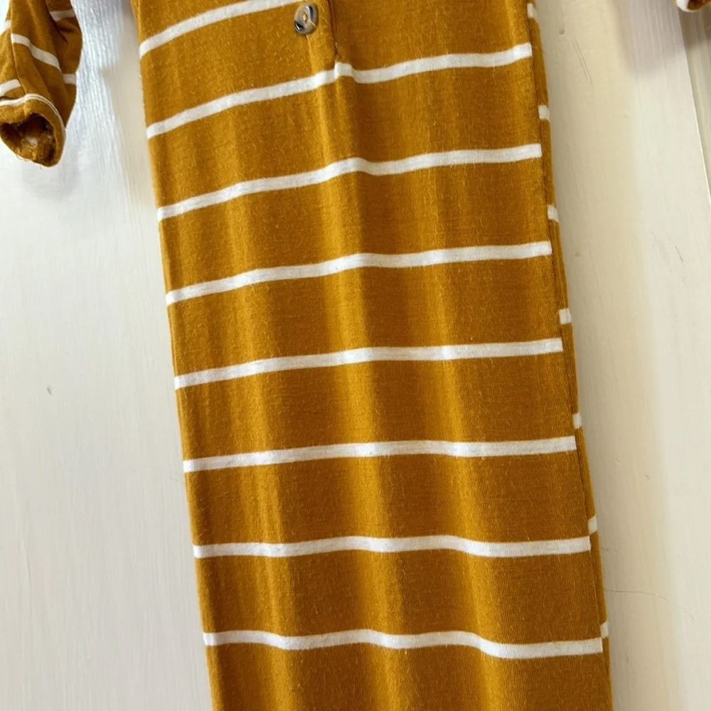 Lou Lou & Company Marigold White Stripe Knotted Gown Size‎ 0-3 3-6 Soft Light